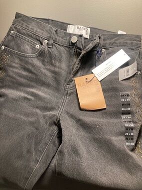 NWT UNISEX BRAND NEW 150$ Rare DNM Bootcut Jeans with Subtle Stud Detail on side